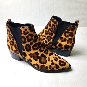 NEW MARC FISHER LTD yalely cow hair ankle booties